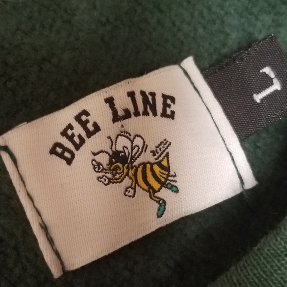 BEE LINE crewneck Reversible Weave /Sz L - Picture 6 of 6